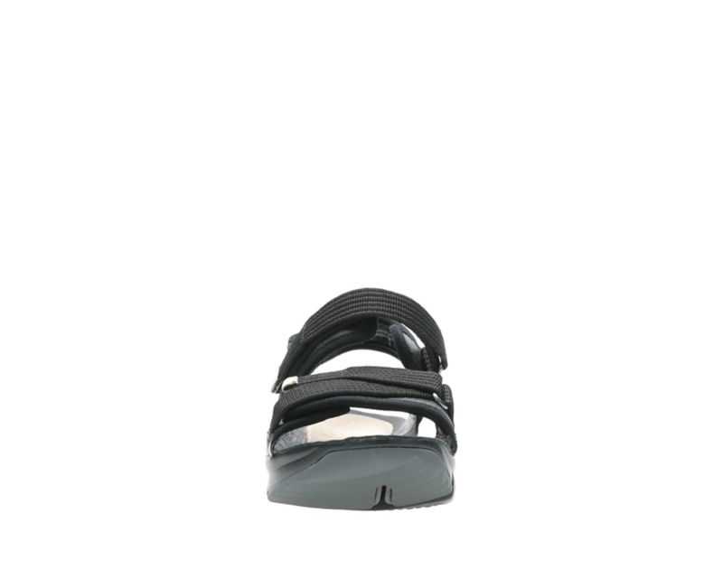 Clarks Tri Walk Flat Sandals Black Women - India N2K6159-X7