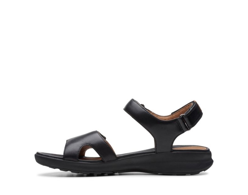 Clarks Un Adorn Calm Sandals Flat Sandals Black Women - India L6H7425-J5