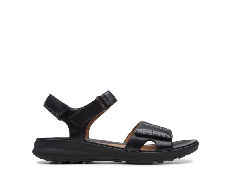 Clarks Un Adorn Calm Sandals Flat Sandals Black Women - India L6H7425-J5