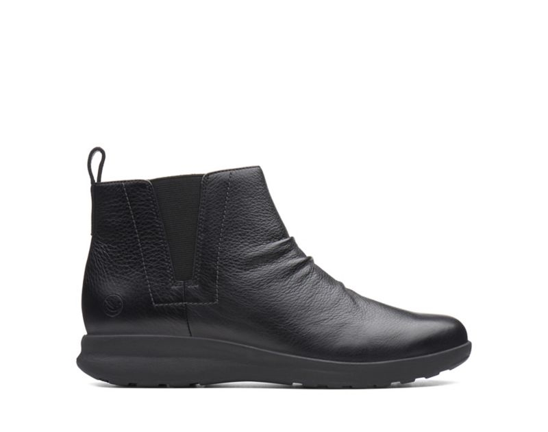 Clarks Un Adorn Mid Ankle Boots Black Women - India D9C4752-Y4