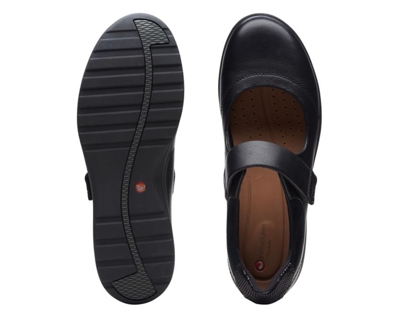 Clarks Un Adorn Strap Work Shoes Black Shoes Black Women - India U8U3286-L6