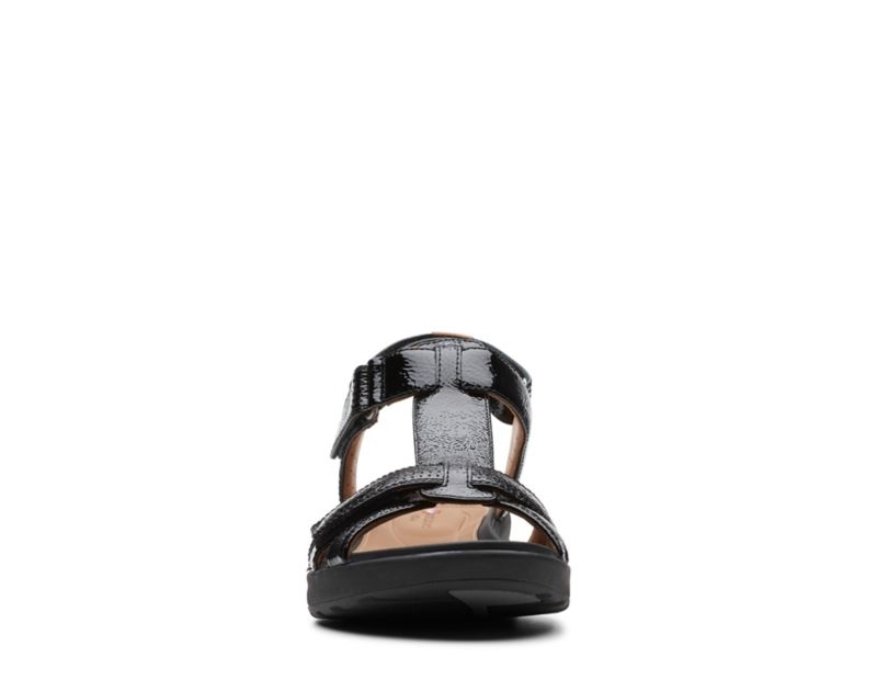 Clarks Un Adorn Vibe Sandals Flat Sandals Black Women - India Y4W4916-H0