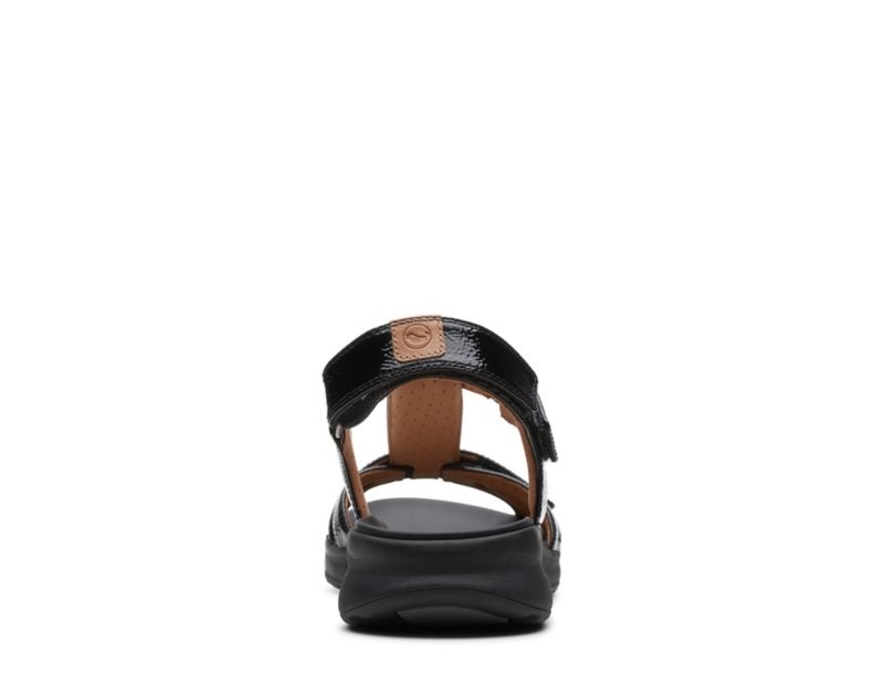 Clarks Un Adorn Vibe Sandals Flat Sandals Black Women - India Y4W4916-H0