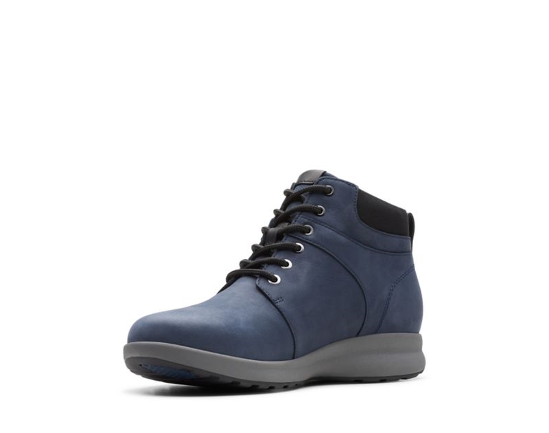 Clarks Un Adorn Walking Shoes Outdoor Boots Navy Women - India A0W9672-E0