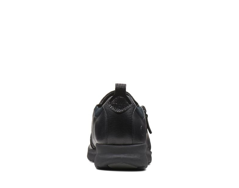 Clarks Un Adorn Zip Work Shoes Wide Fit Shoes Black Women - India R0O8358-E4