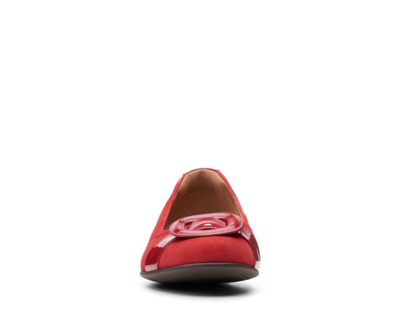 Clarks Un Blush Cove Flat Shoes Red Women - India A8S7774-H6