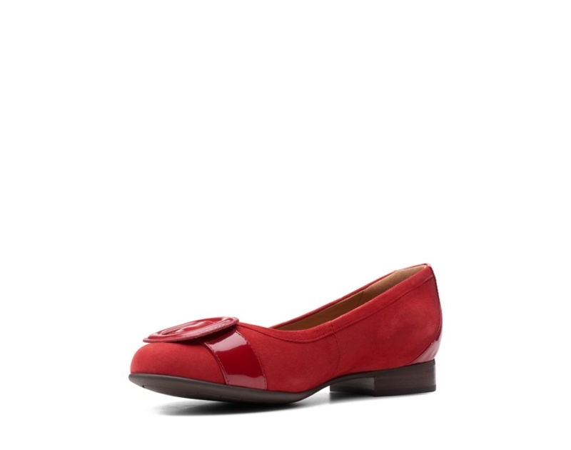 Clarks Un Blush Cove Flat Shoes Red Women - India A8S7774-H6