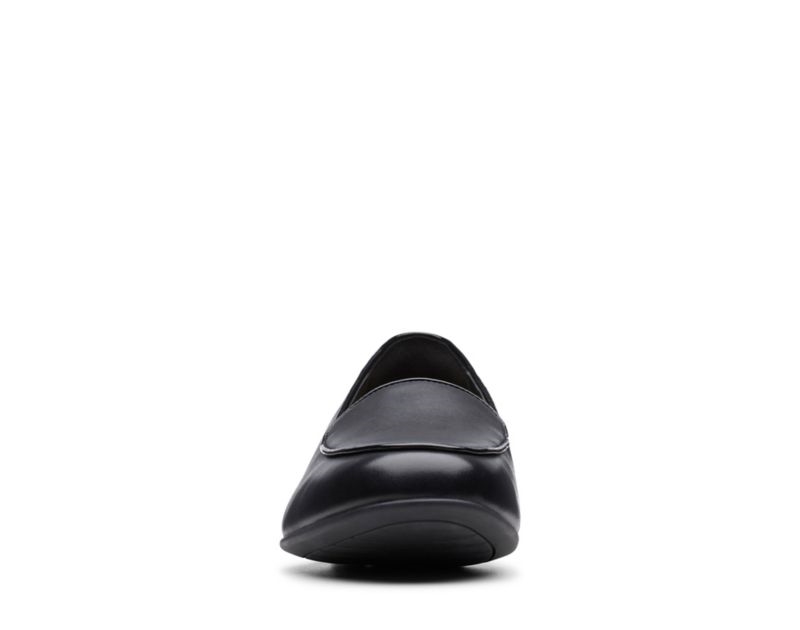 Clarks Un Blush Ease Loafers Flat Shoes Black Women - India Y7H2595-Q2