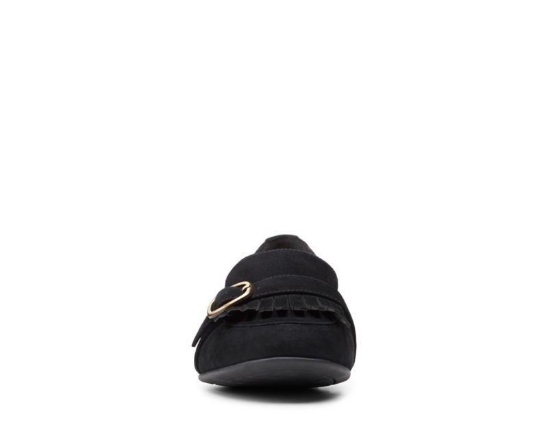 Clarks Un Blush Fame Loafers Flat Shoes Black Women - India Z8J4972-R0