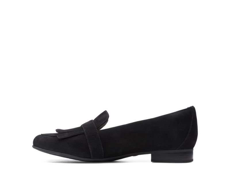 Clarks Un Blush Fame Loafers Flat Shoes Black Women - India Z8J4972-R0