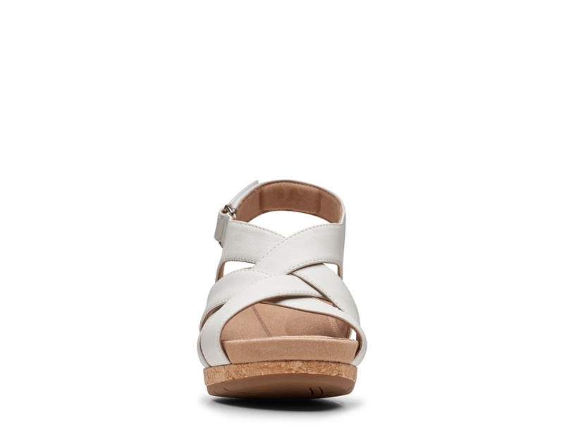 Clarks Un Capri Step Heeled Sandals White Women - India L9C7968-T7