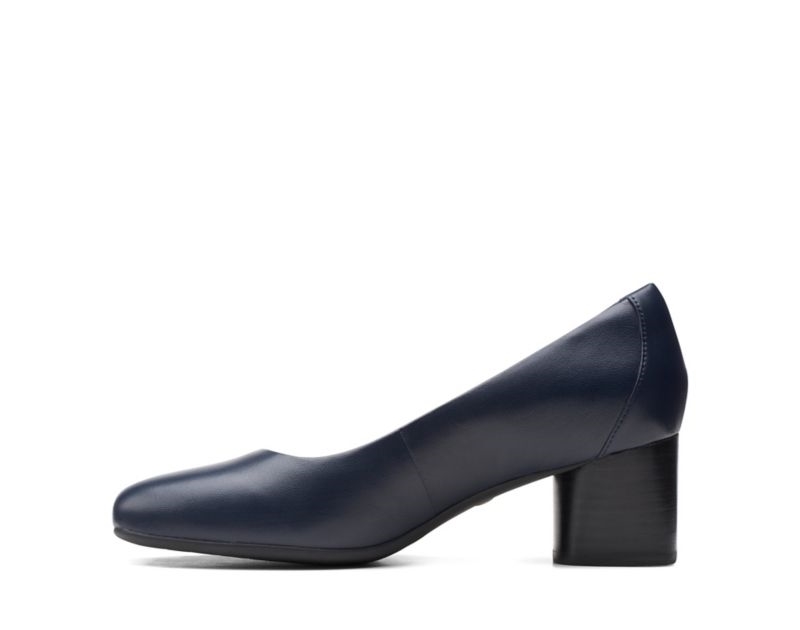 Clarks Un Cosmo Dress Heeled Shoes Wide Fit Shoes Navy Women - India J3H8340-C4