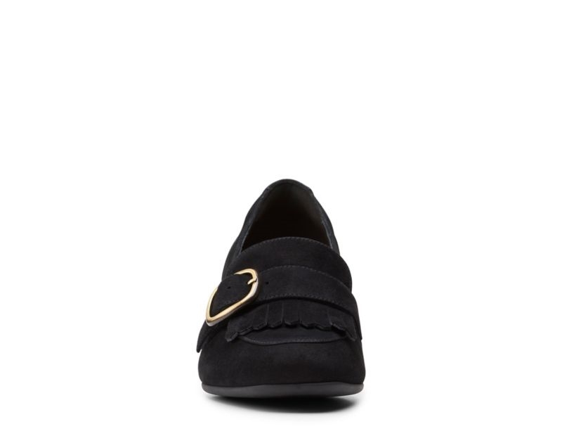 Clarks Un Cosmo Go Loafers Heels Black Women - India S3N7414-A4