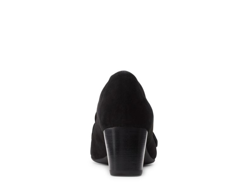 Clarks Un Cosmo Go Loafers Heels Black Women - India S3N7414-A4