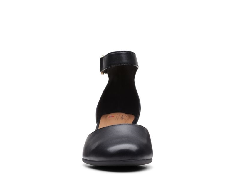 Clarks Un Cosmo Strap Heeled Shoes Wide Fit Shoes Black Women - India P5V6931-X6