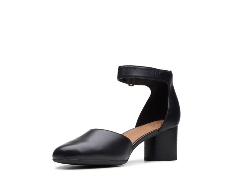 Clarks Un Cosmo Strap Heeled Shoes Wide Fit Shoes Black Women - India P5V6931-X6