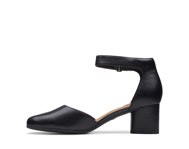 Clarks Un Cosmo Strap Heeled Shoes Wide Fit Shoes Black Women - India P5V6931-X6