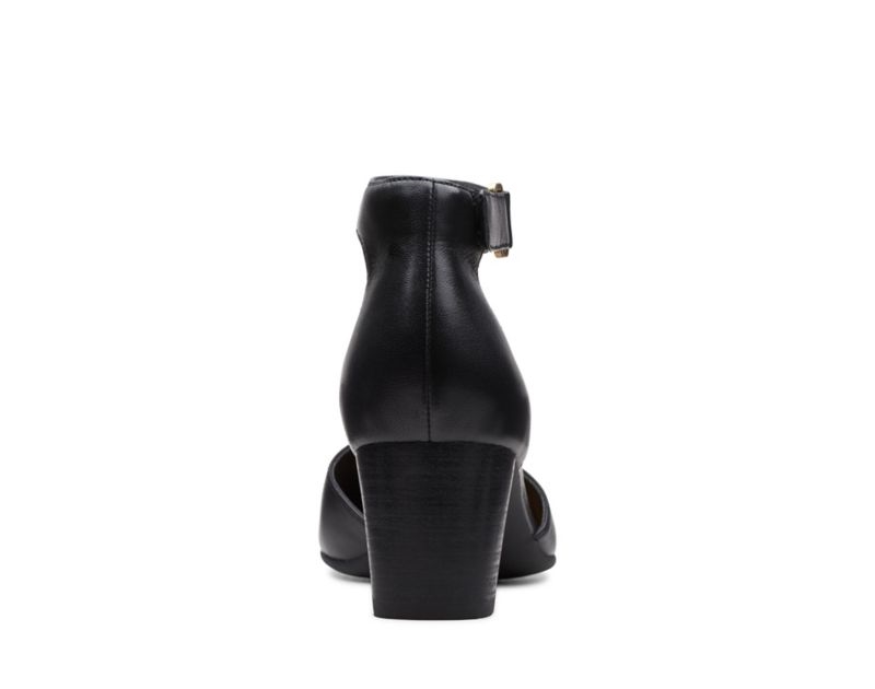 Clarks Un Cosmo Strap Heeled Shoes Wide Fit Shoes Black Women - India P5V6931-X6