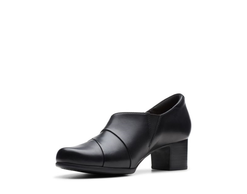 Clarks Un Damson Adele Heeled Shoes Wide Fit Shoes Black Women - India Z5M3068-X2