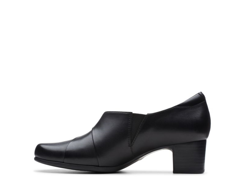 Clarks Un Damson Adele Heeled Shoes Wide Fit Shoes Black Women - India Z5M3068-X2