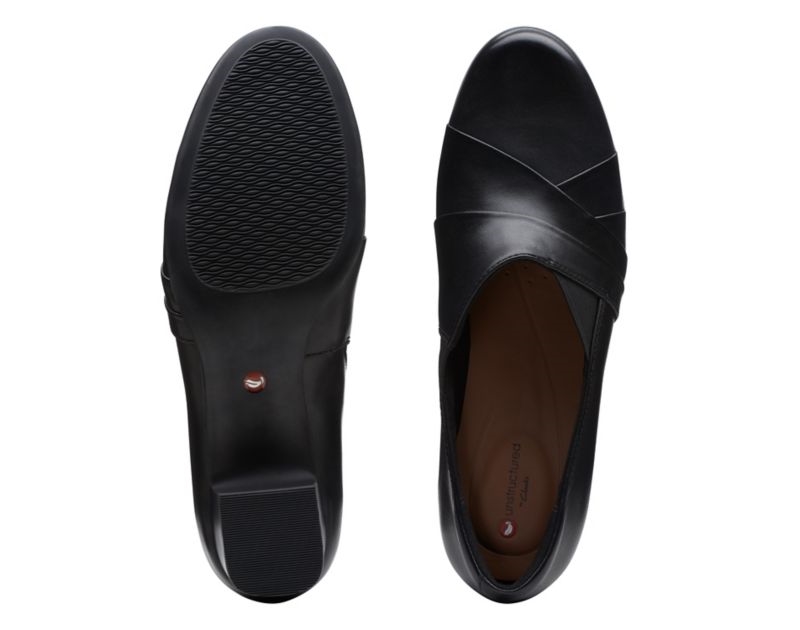 Clarks Un Damson Adele Heeled Shoes Wide Fit Shoes Black Women - India Z5M3068-X2