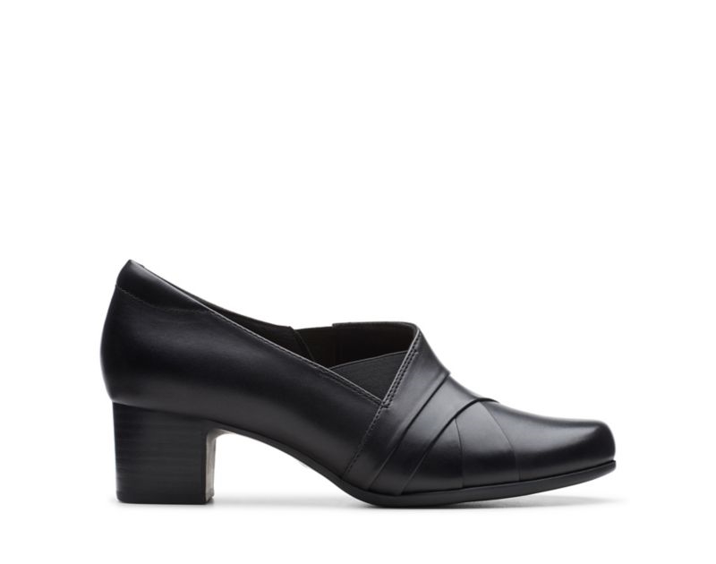 Clarks Un Damson Adele Heeled Shoes Wide Fit Shoes Black Women - India Z5M3068-X2