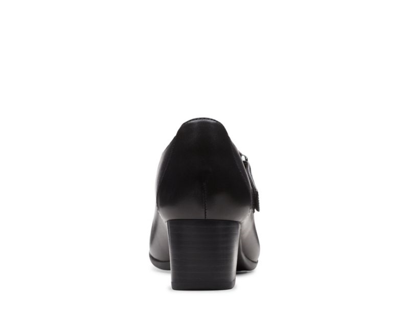 Clarks Un Damson Vibe Heeled Shoes Wide Fit Shoes Black Women - India D5S7182-O1