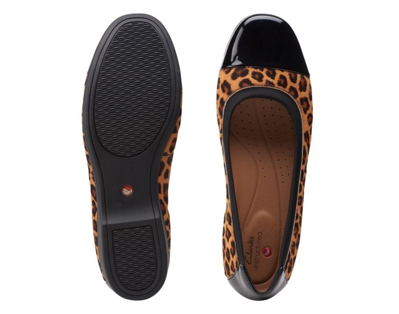 Clarks Un Darcey Cap 2 Ballet Pumps Leopard Women - India A5A3991-J9