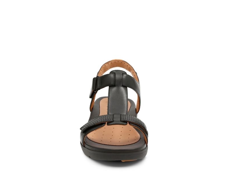 Clarks Un Haywood Sandals Flat Sandals Black Women - India I1L3063-D6