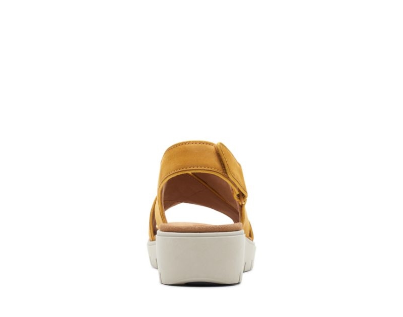Clarks Un Karely Sun Wedge Sandals Yellow Women - India D2O0048-N7