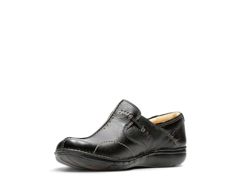 Clarks Un Loop Flat Shoes Black Women - India T0U1377-Y7