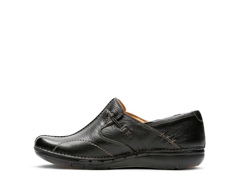 Clarks Un Loop Flat Shoes Black Women - India T0U1377-Y7