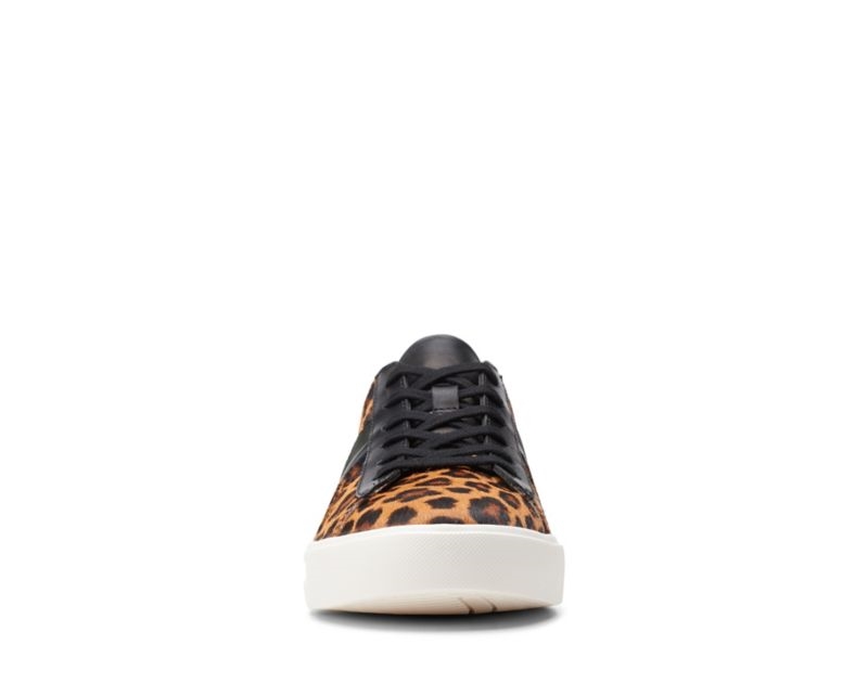 Clarks Un Maui Band Canvas Shoes Brogues & Lace Ups Leopard Women - India N1Q9458-W5