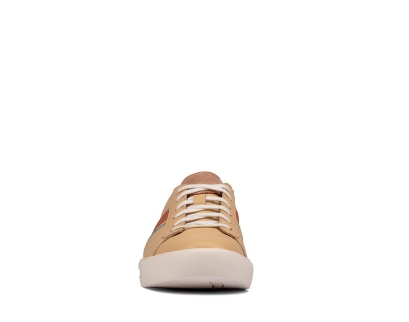Clarks Un Maui Band Trainers Flat Shoes Light Brown Women - India B2U4459-N2