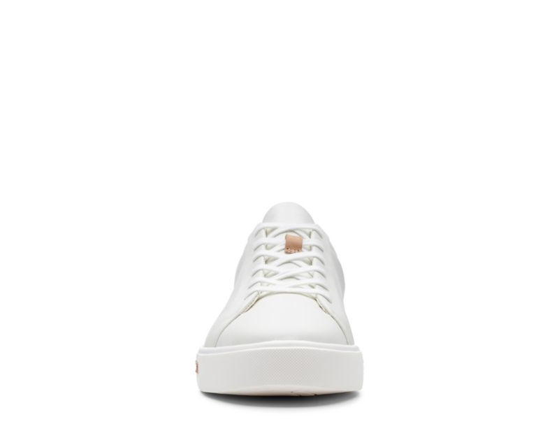 Clarks Un Maui Lace Trainers Flat Shoes White Women - India X1W5234-G1