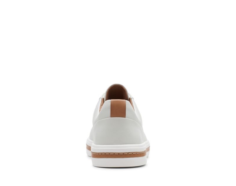Clarks Un Maui Lace Trainers Flat Shoes White Women - India X1W5234-G1