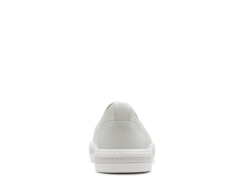 Clarks Un Maui Step Trainers Wide Fit Shoes White Women - India F3X2393-B9