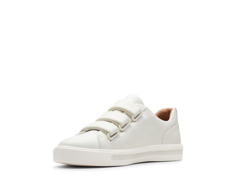 Clarks Un Maui Strap Trainers Black Shoes White Women - India Q0Y9459-R7