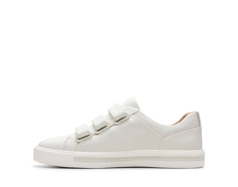 Clarks Un Maui Strap Trainers Black Shoes White Women - India Q0Y9459-R7