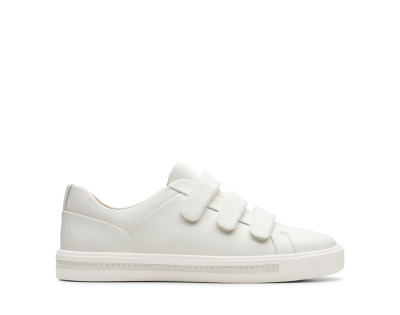 Clarks Un Maui Strap Trainers Black Shoes White Women - India Q0Y9459-R7
