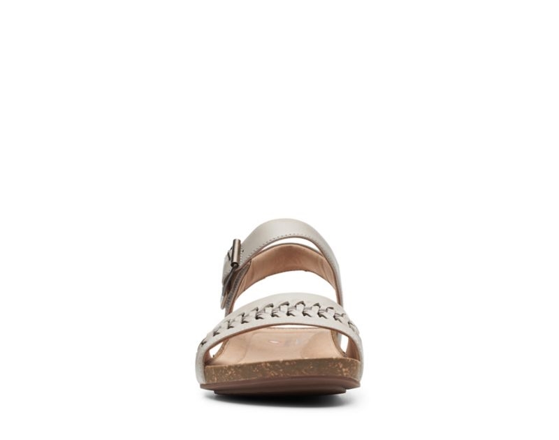 Clarks Un Perri Way Flat Sandals Gold Women - India F7F2314-B7