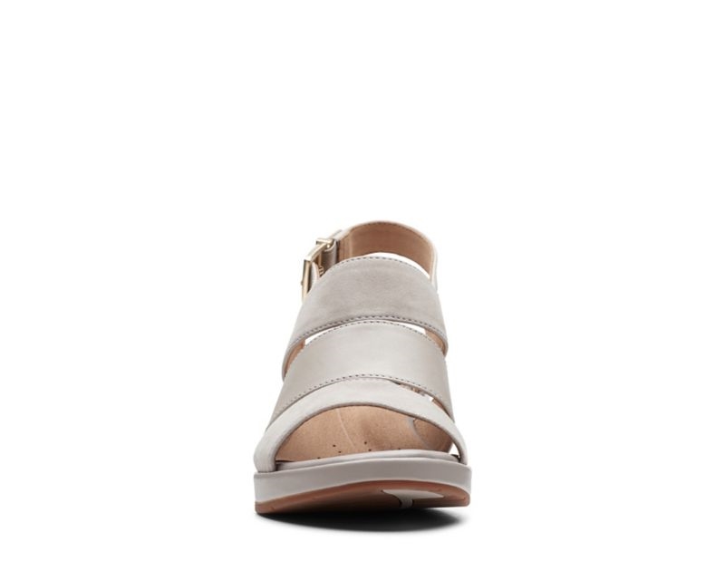 Clarks Un Plaza Go Wedge Sandals Gold Women - India X6N7136-M7