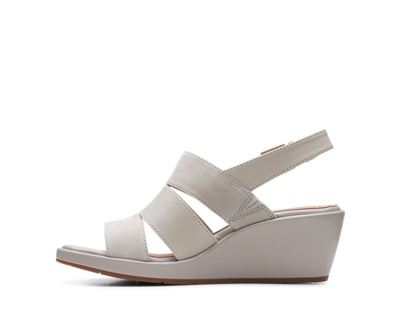 Clarks Un Plaza Go Wedge Sandals Gold Women - India X6N7136-M7