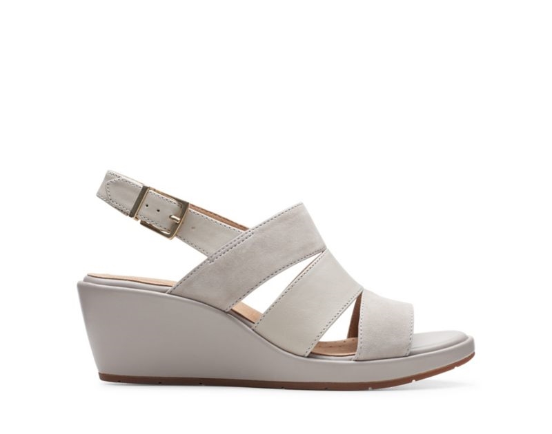 Clarks Un Plaza Go Wedge Sandals Gold Women - India X6N7136-M7