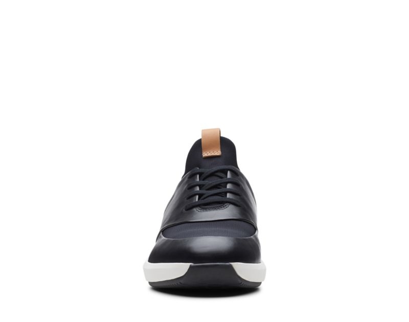 Clarks Un Rio Lace Trainers Black Shoes Black Women - India L1Q5146-E0