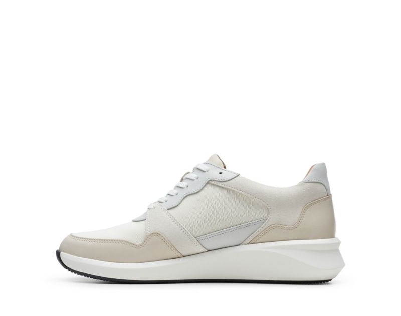 Clarks Un Rio Run Trainers White Women - India P0R8549-M7