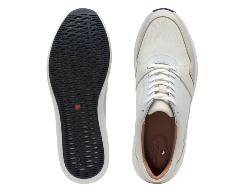 Clarks Un Rio Run Trainers White Women - India P0R8549-M7