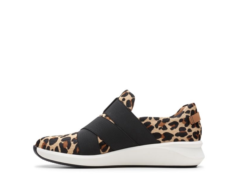 Clarks Un Rio Strap Trainers Leopard Women - India K3N8170-Y5
