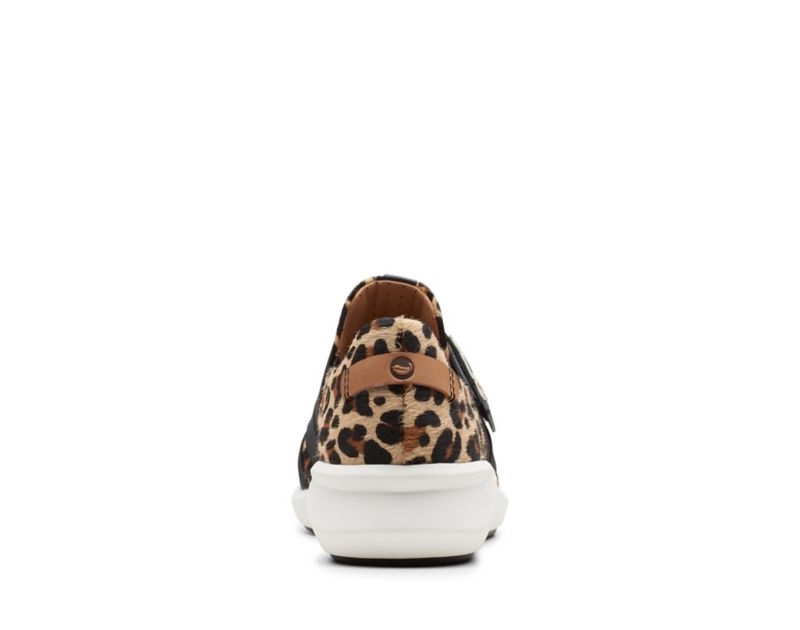 Clarks Un Rio Strap Trainers Leopard Women - India K3N8170-Y5
