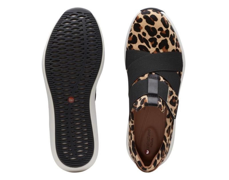Clarks Un Rio Strap Trainers Leopard Women - India K3N8170-Y5